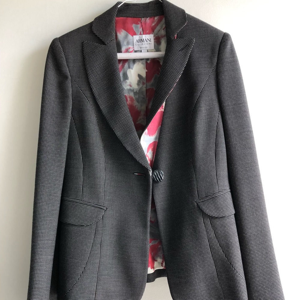 Armani Collection gray pant suit